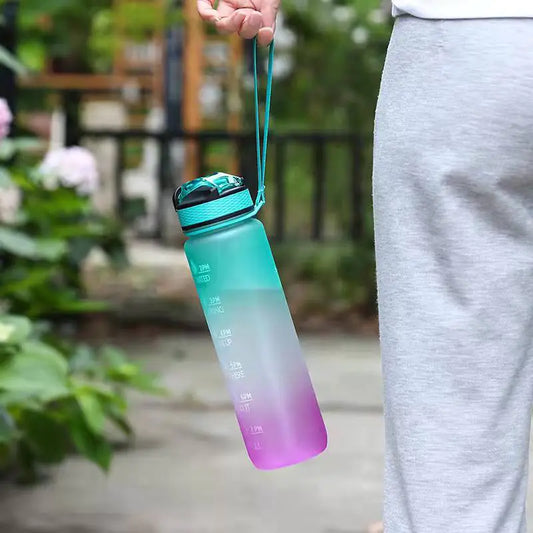 1 Liter Water Bottle Motivational Sport Water Bottle Leakproof